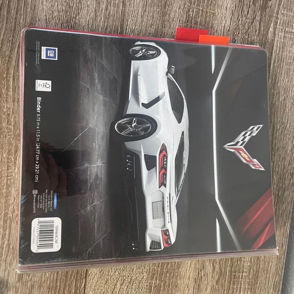 Corvette Stingray Binder 3 Ring Chevrolet Chevy C7 School Notebook Folder